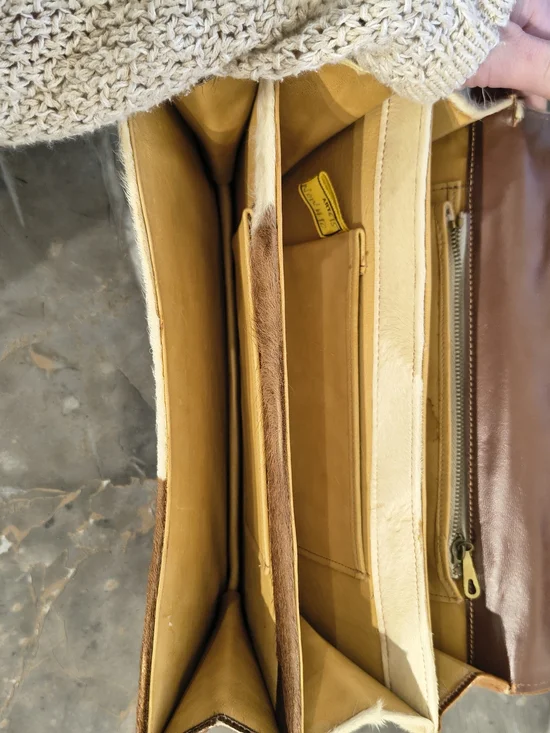 Cowhide Top-Handle Women's Bag - Picture 3 of 5